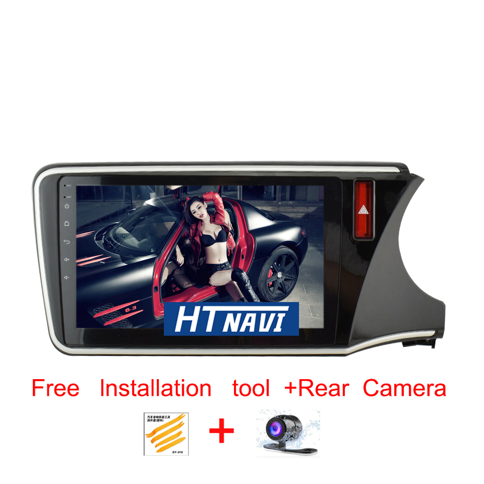 HTNAVI Reproductor multimedia para coche para Honda City 2014-2017