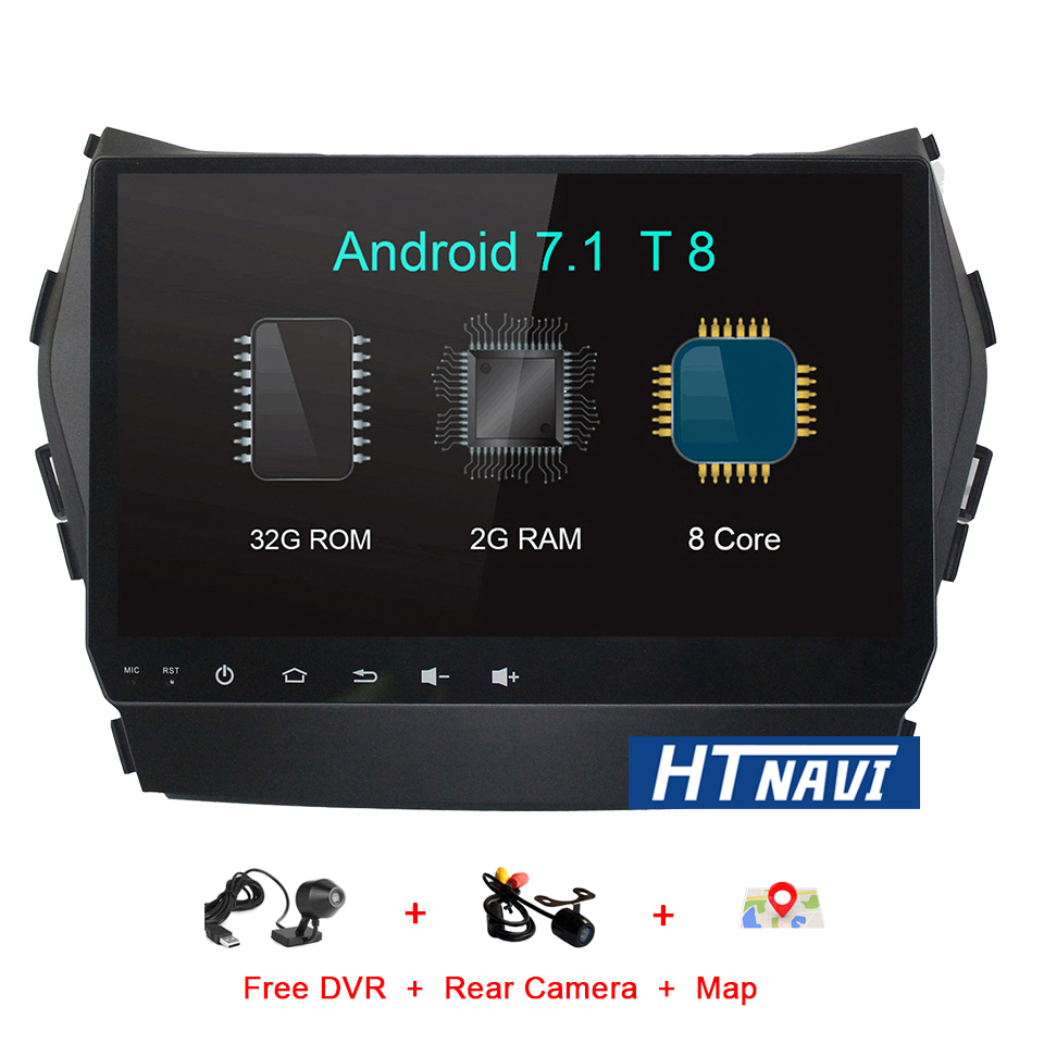 HTNAVI Player multimídia para carro para Hyundai ix45/Santa Fe 2015-2017
