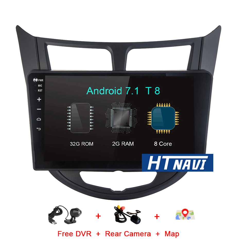 HTNAVI Reproductor multimedia para coche para Hyundai Accent Verna