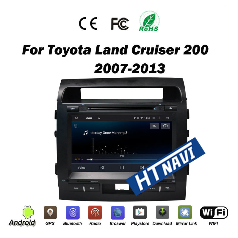 HTNAVI Lecteur multimédia de voiture pourToyota Land Cruiser 2007-2015