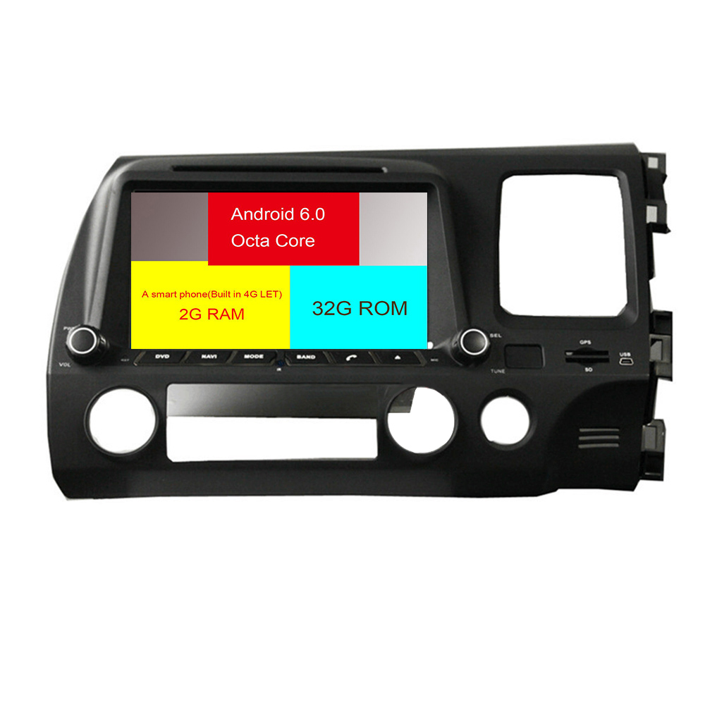 HTNAVI Reproductor multimedia para coche para honda Civic 2006-2011