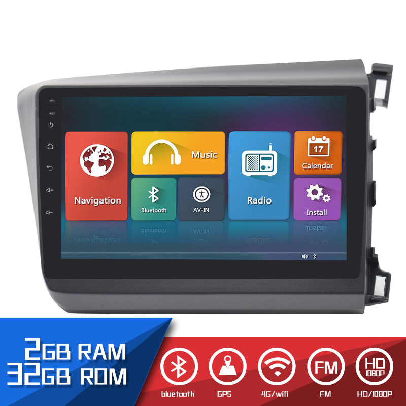HTNAVI Car Multimedia Player For honda Civic 2012-2015