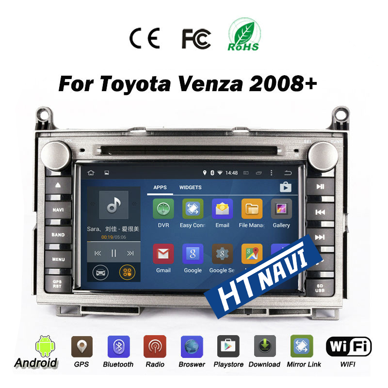 HTNAVI Lettore multimediale per auto per Toyota venza 2008+