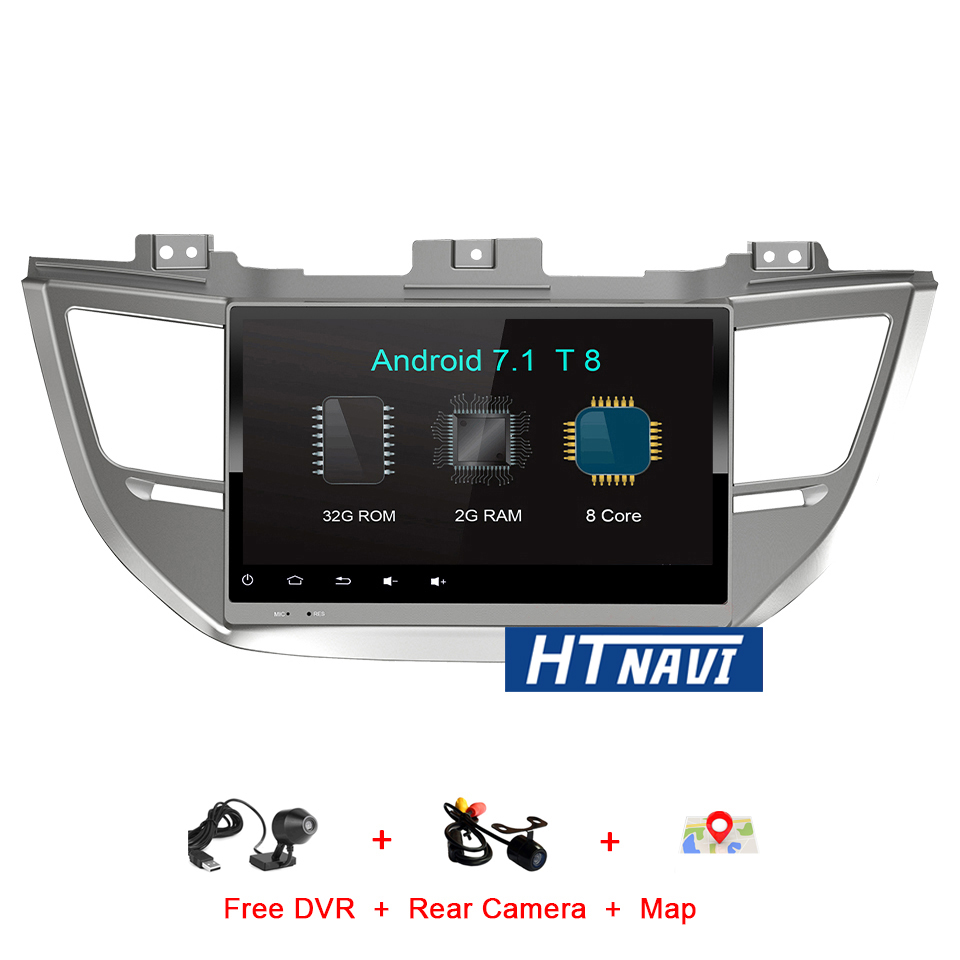 HTNAVI Автомобильный мультимедийный плеер для Hyundai Tucson IX35 2015-2017