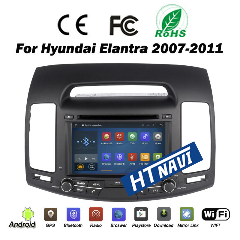 HTNAVI Lecteur multimédia de voiture pourHyundai Elantra 2007-2011