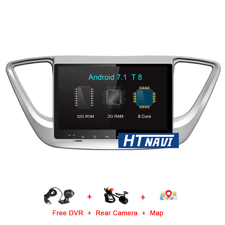 HTNAVI Car Multimedia Player For Hyundai Accent Verna 2016-2017