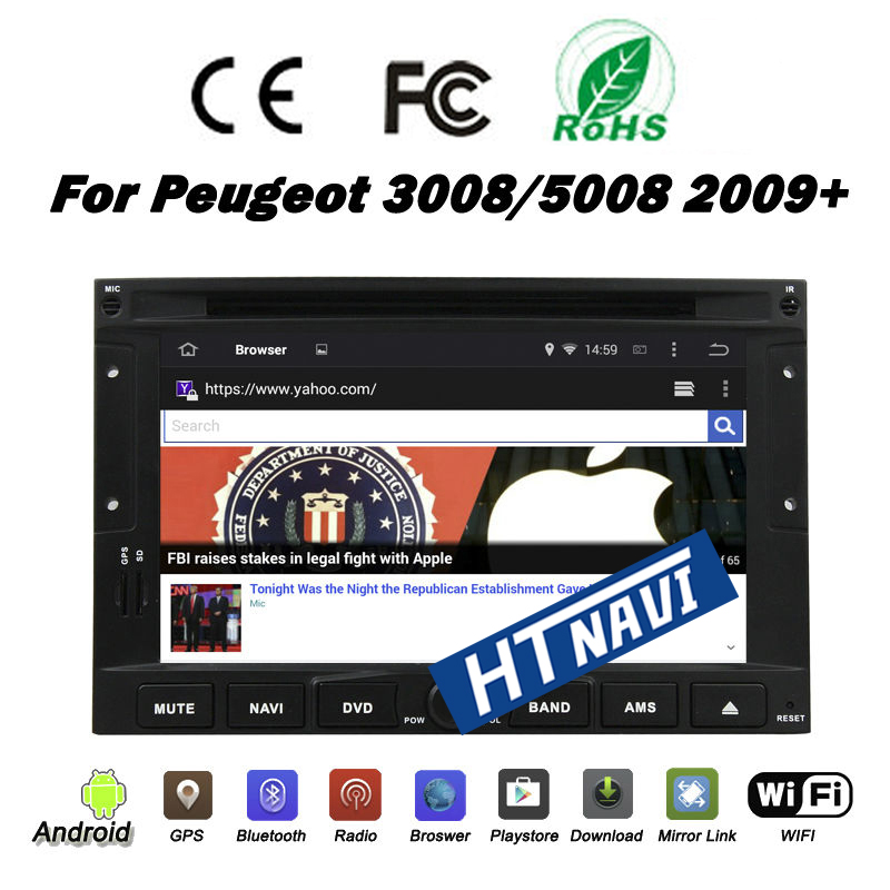 HTNAVI Car Multimedia Player For Peugeot 3008 2009-2013