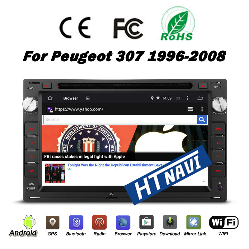 HTNAVI Car Multimedia Player For peugeot 307 1999-2005