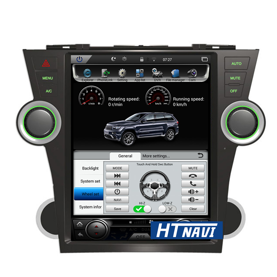 HTNAVI Car Multimedia Player For Toyota Highlander 2009-2013