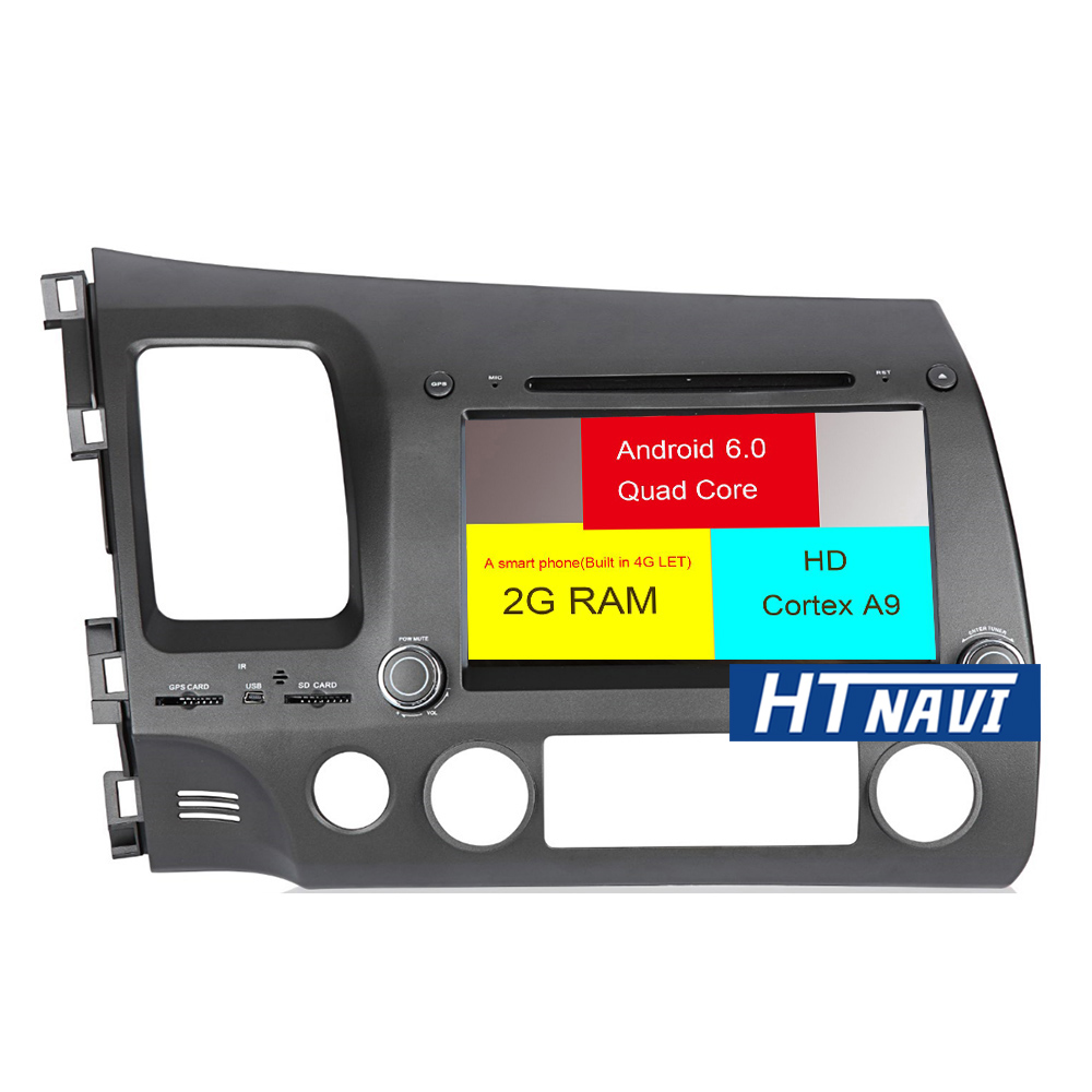 HTNAVI Player multimídia para carro para Honda Civic 2006-2011