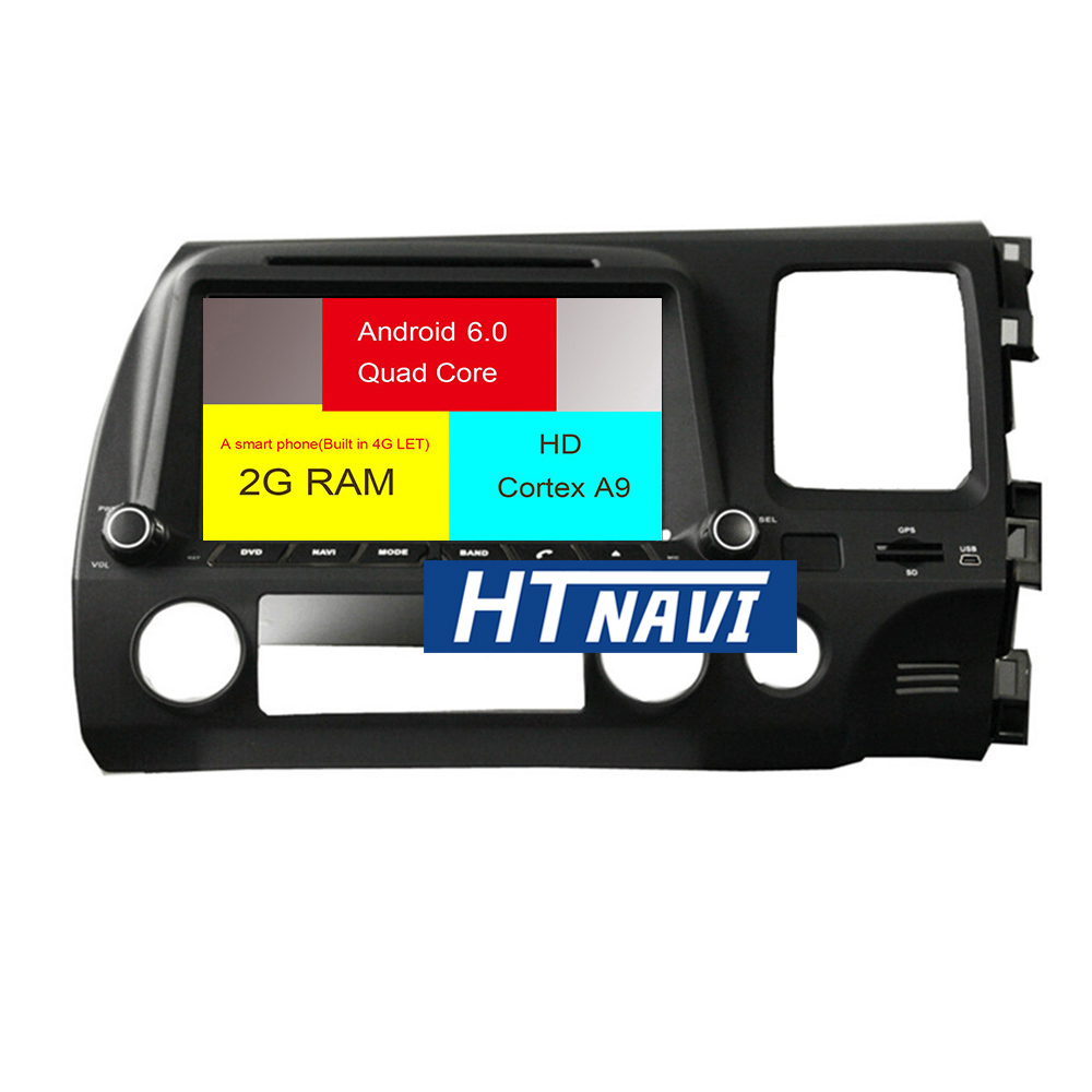 HTNAVI Lettore multimediale per auto per Honda Civic 2006-2011
