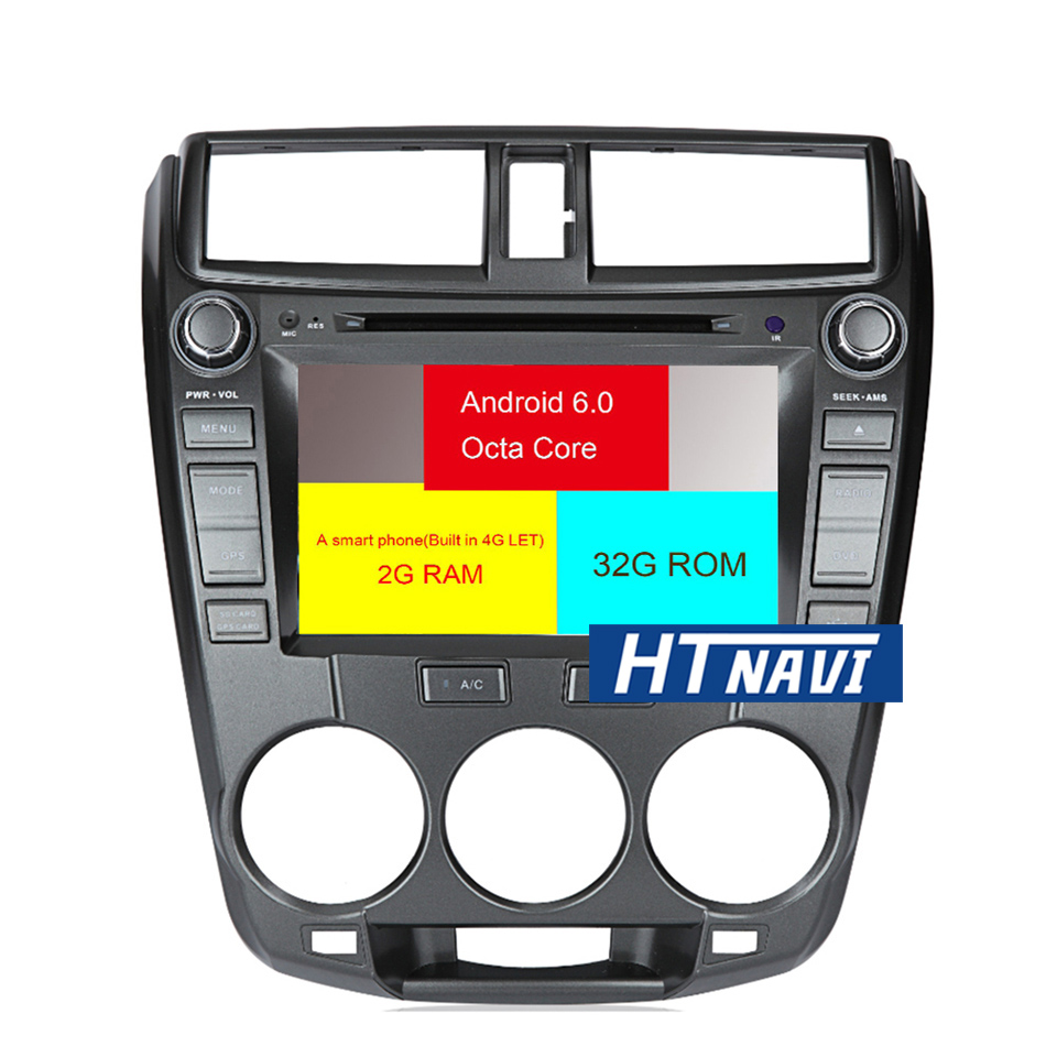 HTNAVI Lettore multimediale per auto per Honda City 2008-2013