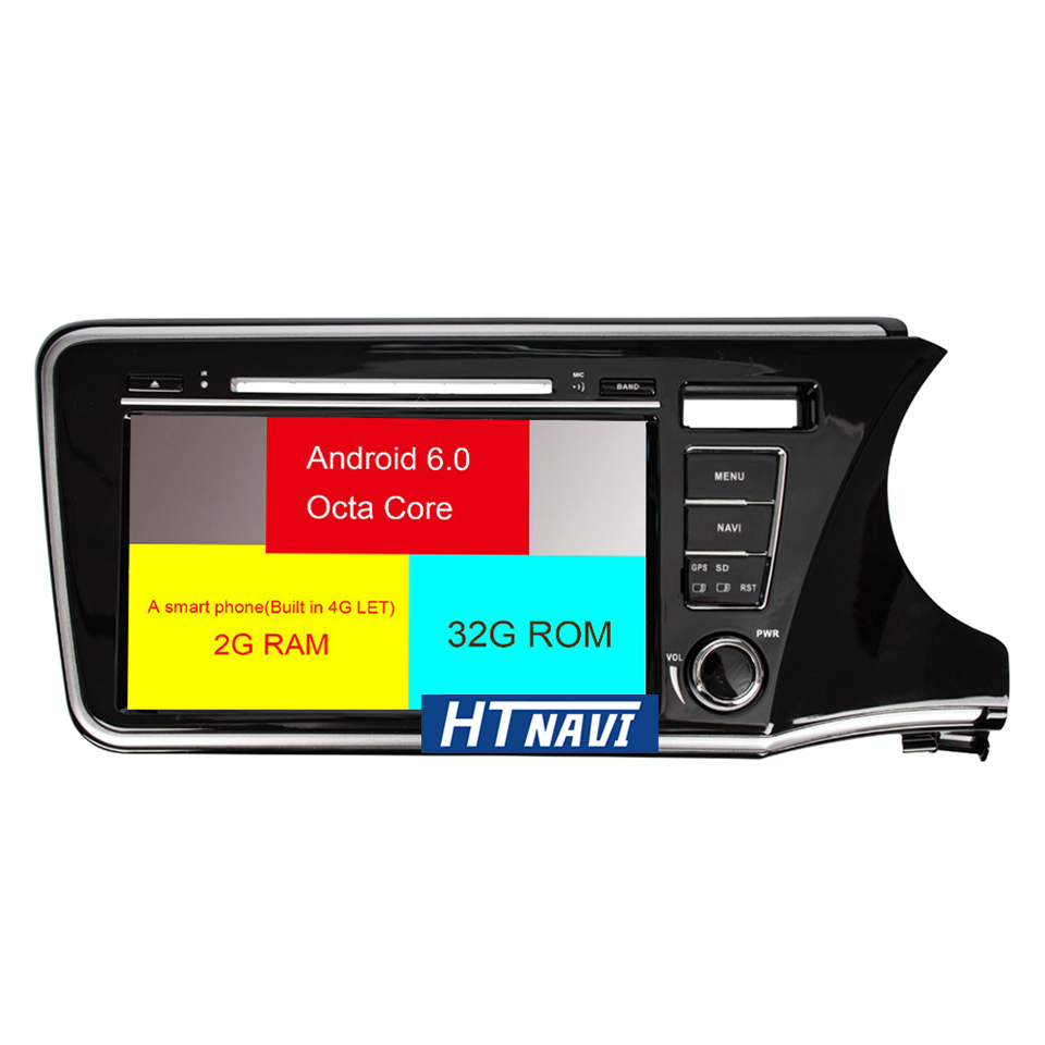 HTNAVI Автомобильный мультимедийный плеер для Honda City 2014-2019