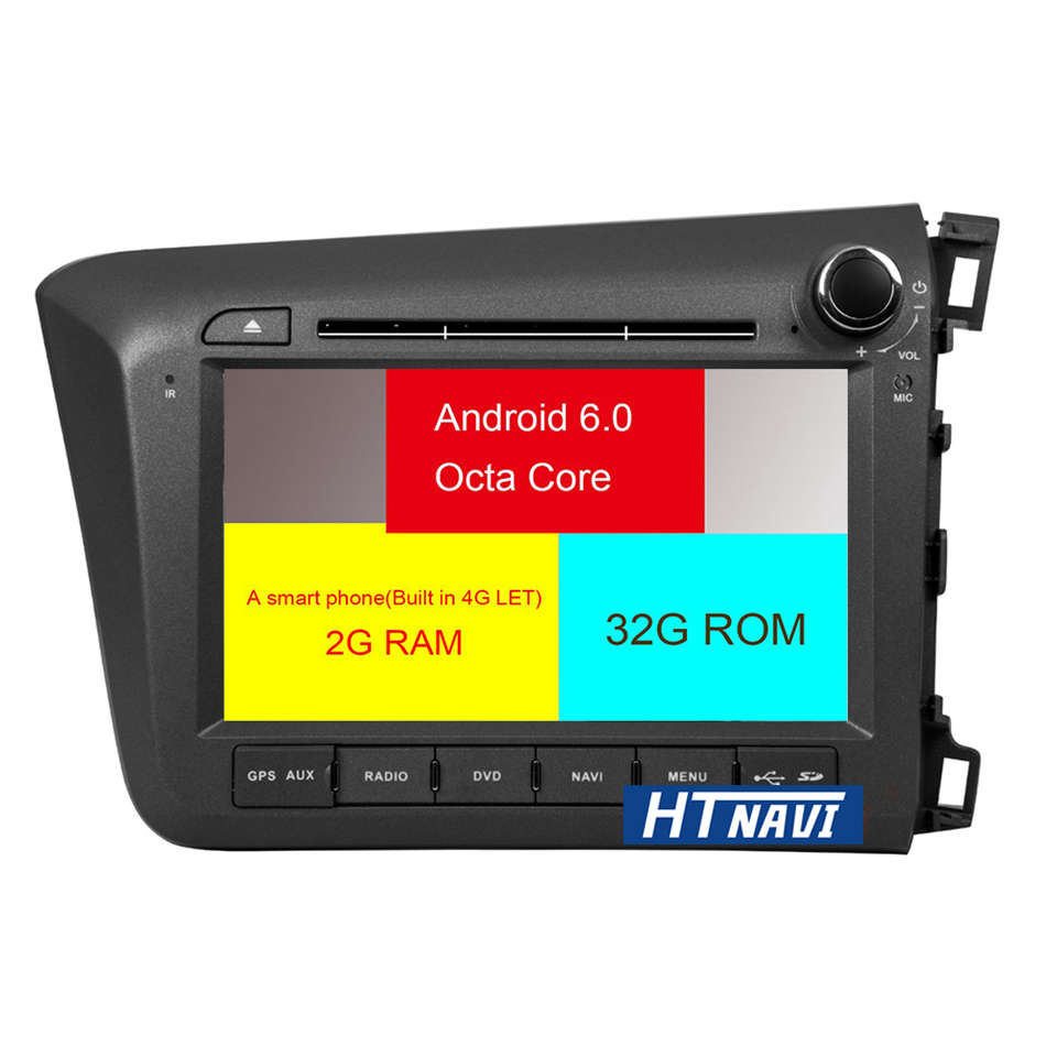 HTNAVI Car Multimedia Player For Honda Civic 2012-2015