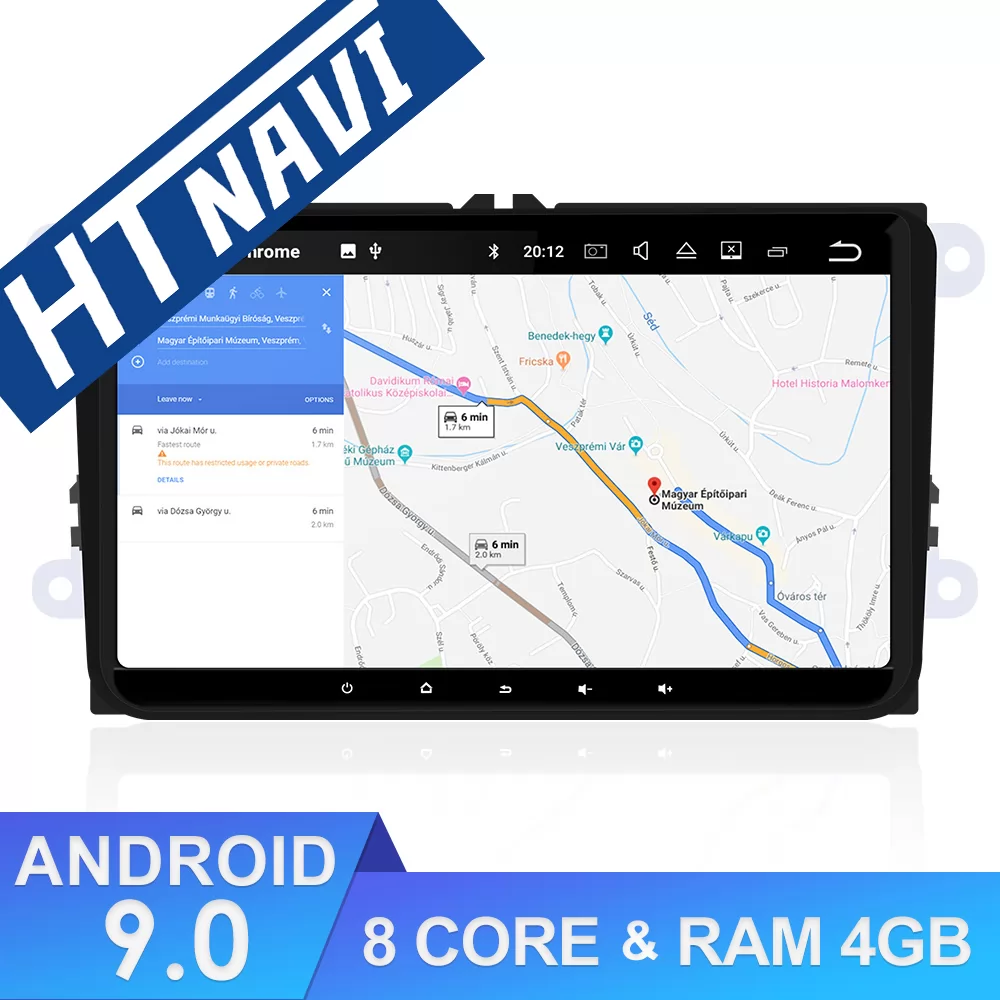 HTNAVI Player multimídia para carro para VW/Golf/Tiguan/Skoda/Fabia/Rapid/Seat/Leon