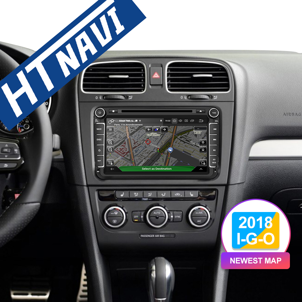 HTNAVI Reproductor multimedia para coche para Skoda/Seat/Volkswagen/Passat/POLO/GOLF